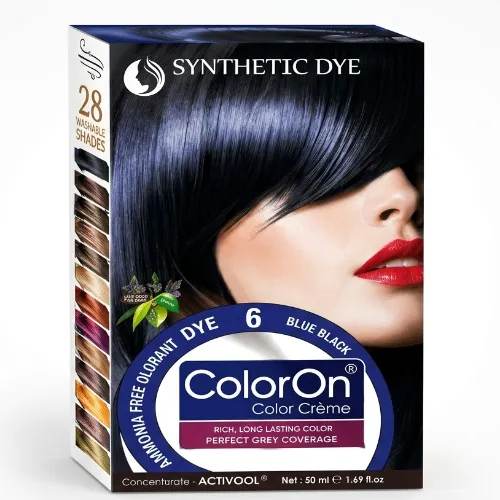 Color On Hair Dye – Shade 6 Blue Black - Product Image