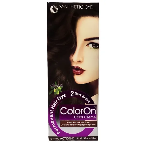 Color On Hair Dye – Shade 2 Dark Brown - Product Image